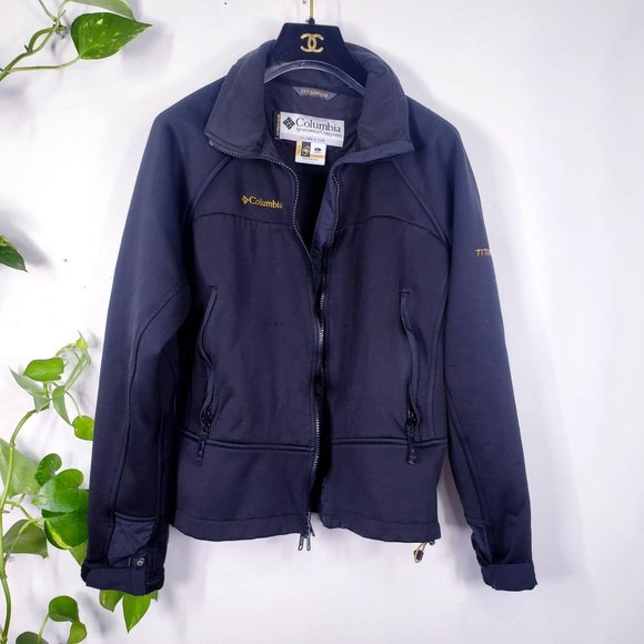 Columbia Jacket Womens Large Titanium Black‎ Full Zip Fleece Winter - Picture 1 of 11